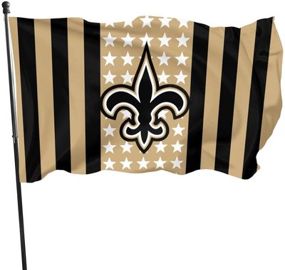 美式橄榄球奥尔良圣徒球迷旗帜NFL New Orleans Saints Flag国旗