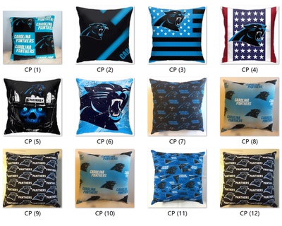 Carolina Panthers Pillowcase卡罗莱纳黑豹队球迷沙发汽车抱枕套