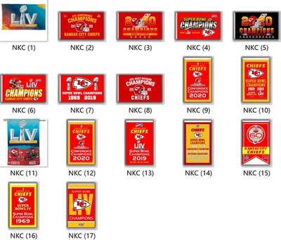 Kansas City Chiefs 2020 Champions Flag堪萨斯城酋长队海报挂毯