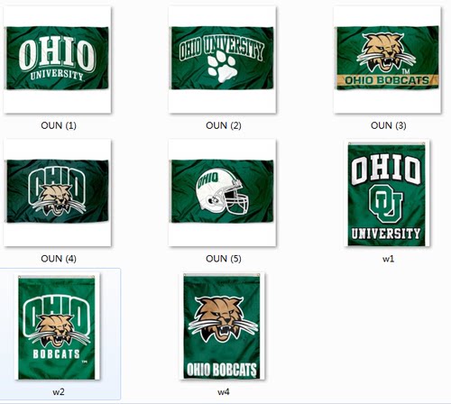 Ohio Bobcats House Flag北俄亥俄山猫队装饰旗帜