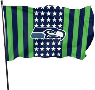 美式橄榄球队西雅图海鹰球迷旗帜NFL Seattle Seahawks Flag国旗