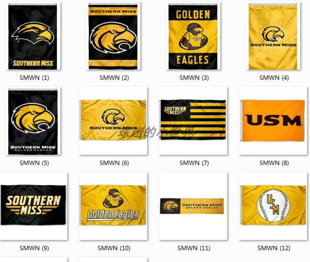 Southern Miss Eagles Flag Temple Owls大学球迷装饰旗帜