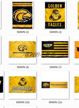 Southern Miss Eagles Flag Temple Owls 大学球迷装饰旗帜