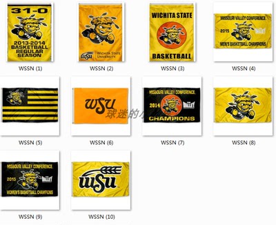 Wichita State Shockers Flag威奇托州立大学装饰旗帜