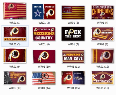Washington Redskins Flag华盛顿红皮球迷俱乐部节日装饰海报旗帜