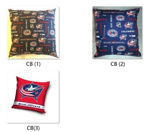 NHL哥伦布蓝夹克球迷抱枕套 Jacket Cover Pillow Columbus Blue