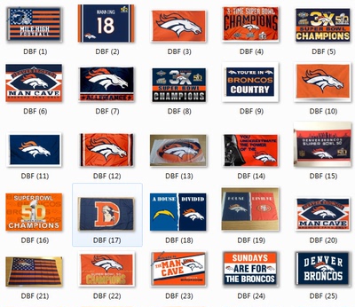 Football Denver Broncos Flag橄榄球队丹佛野马球迷装饰旗帜挂毯