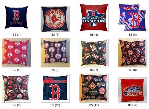 外贸Boston Red Sox Pillow Cover波士顿红袜队球迷抱枕套