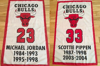 NBA Chicago Bulls Flag芝加哥公牛总冠军旗帜球迷会场装饰海报