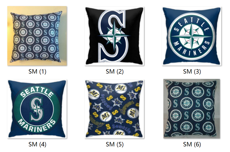 MLB Seattle Mariners Pillow Cover西雅图水手棒球队球迷抱枕套