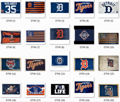 MLB Detroit Tigers Flag底特律老虎队装饰海报旗帜车旗