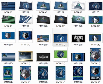 Minnestota Timberwolves Home Flag明尼苏达森林狼球迷旗帜