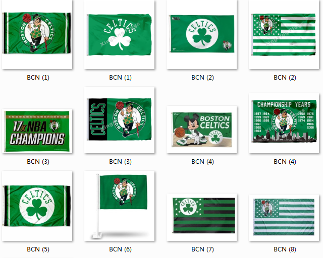 NBA Boston Celtics Flag波士顿凯尔特人队球迷旗帜会场壁画海报