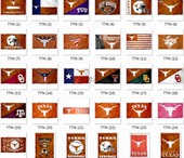 Flag德克萨斯大学长角牛队球迷装 Texas Longhorns 饰旗帜