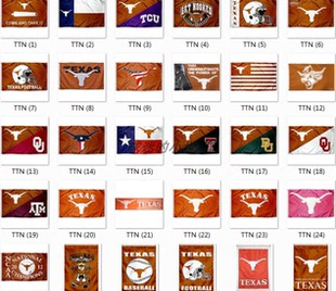 Texas 飾旗幟 Flag德克薩斯大學(xué)長角牛隊球迷裝 Longhorns