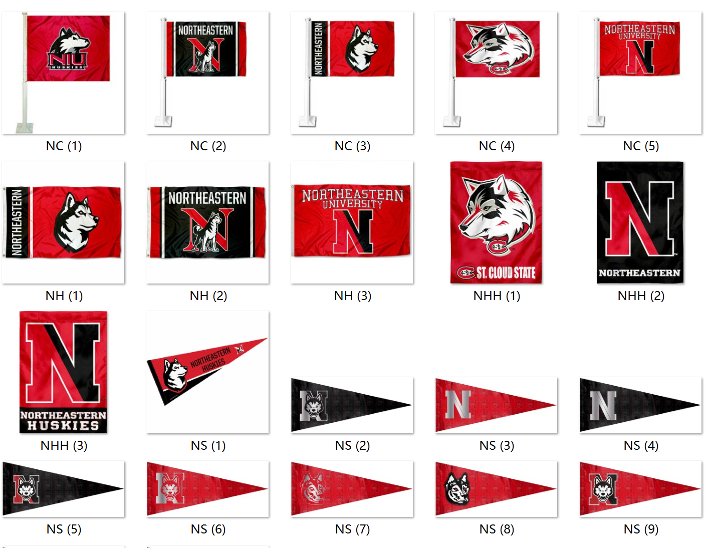 Northeastern Huskies University Flag东北哈士奇大学名校旗帜