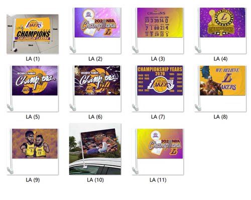 NBA Los Angeles Lakers Champions Fina Car Flag 球迷车旗帜