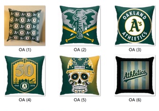 MLB Oakland Athletics Pillow Cover奥克兰运动家队球迷抱枕套