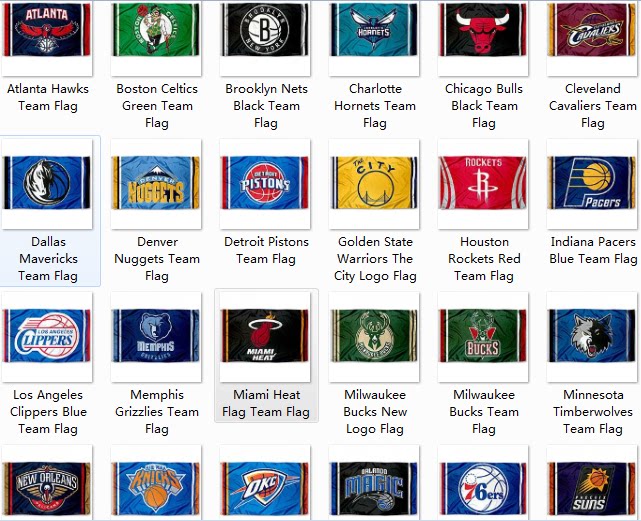 NBA Basketball All Team Flag蓝球俱乐部户外旗帜球迷会场装饰
