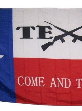 State of Texas Come and Take It Crossed Rifles Rough Flag