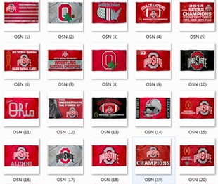 Ohio State Buckeyes Flag俄亥俄州立大學冠军球迷装饰旗帜