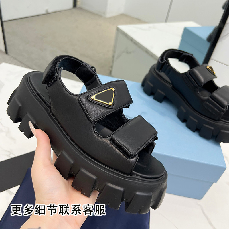 P家2026夏季厚底增高防滑凉鞋女真皮舒适百搭小个子今年流行爆款