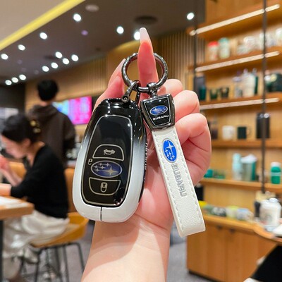 适用斯巴鲁钥匙套森林人23款xv傲虎brz力狮车壳遥控包高档扣男女