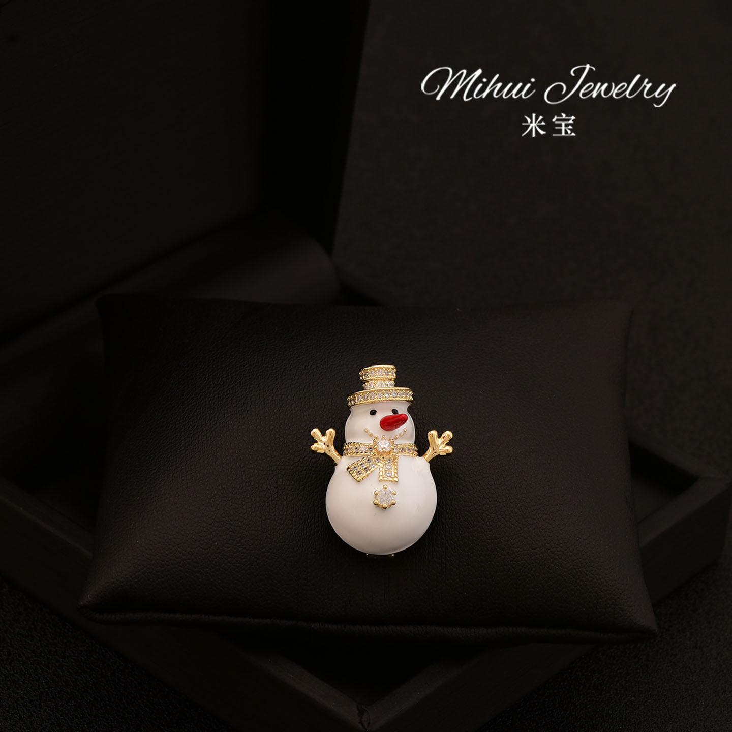 冬日童话圣诞雪人胸针高档西装别针可爱精致胸花衣服搭配饰品礼物