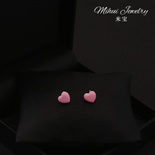 甜美粉色爱心小领针V领防走光迷你胸针女配饰衣领口固定小扣针夏