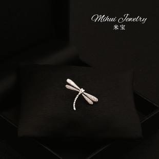 素雅清新蜻蜓迷你精致胸针收领口气质扣针中式古典小别针防走光扣