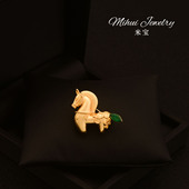 来财唐马中式 国风胸针古典精致别针新年配饰生肖本命马年动物胸花