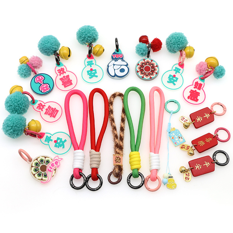 云冈石窟佛小伴欢喜平安喜乐手提绳子玩偶毛球钥匙扣汽车随身挂件