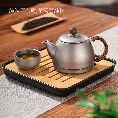 纯钛泡茶壶户外便携式功夫茶具