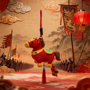 2026年马年吉祥物公仔挂件生肖小马玩偶年会钥匙扣礼品玩具布娃娃