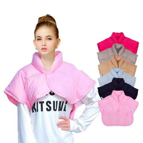 冬日本护肩纯色羽绒男女通用护颈