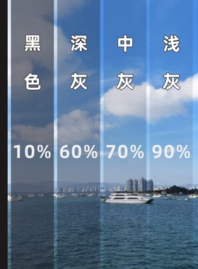 灰黑色玻璃窗户防晒隔热膜家用遮阳遮光防紫外线阳台移门贴膜自粘