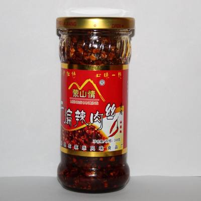 沂蒙干煸辣肉丝拌面山东特产