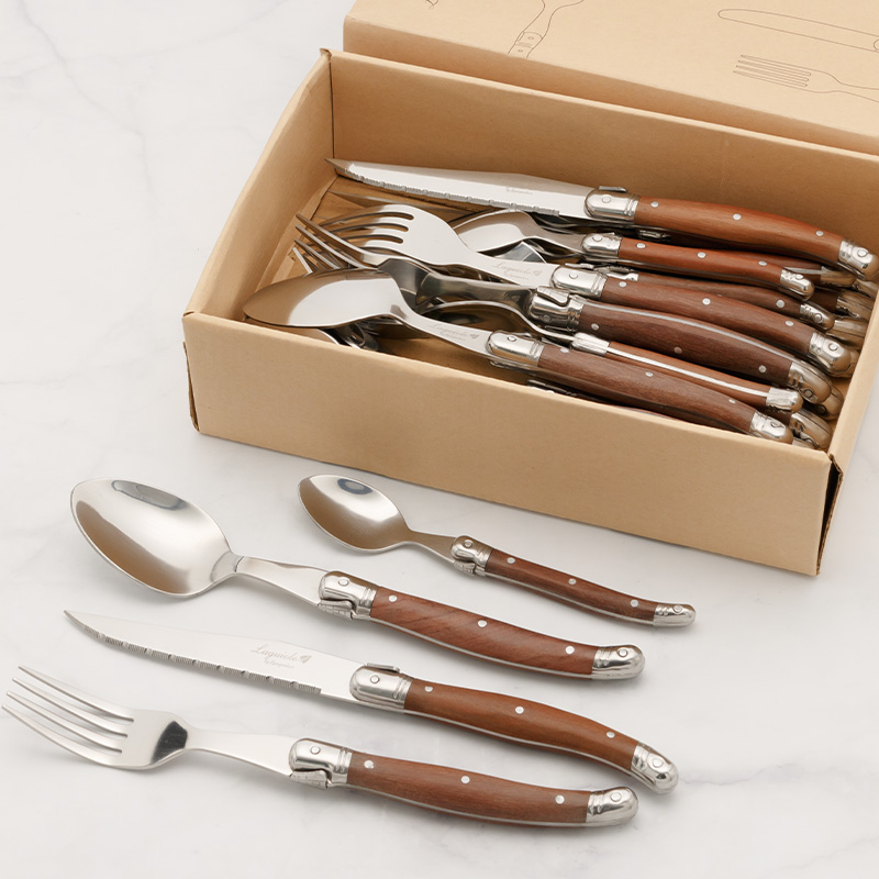 酸枝木柄Laguiole牛排刀叉勺高档