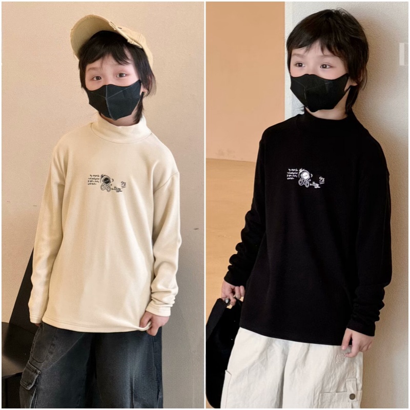 嗨大E小e半高领韩版长袖打底衣