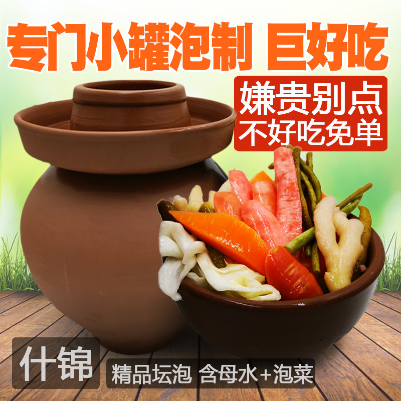 四川坛装泡菜农家酸辣泡菜母水调料什锦泡酸萝卜酸豆角罐装土坛子