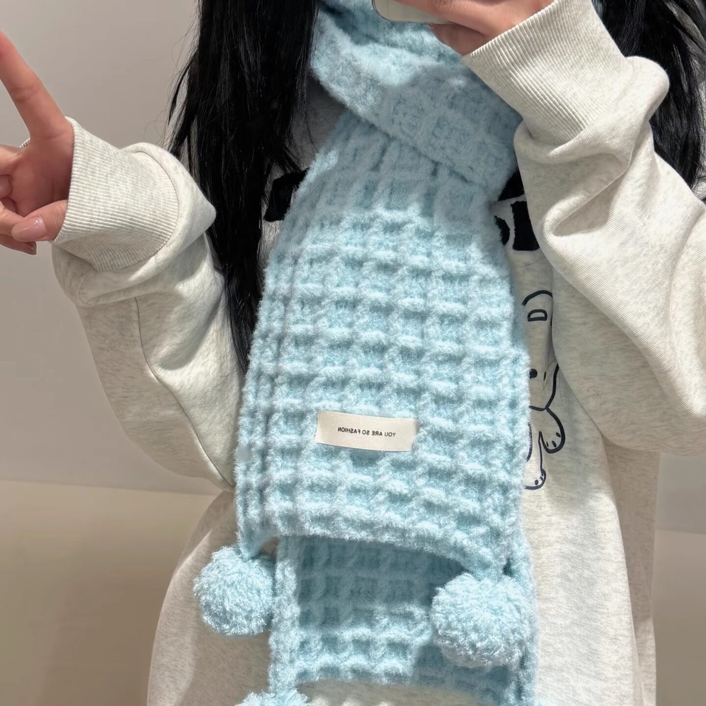 DIY华夫饼牛奶慕斯围巾材料包