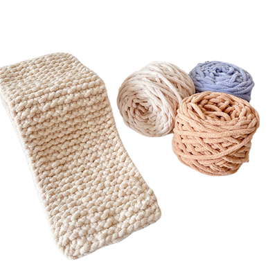 乐织冰条线手工diy围巾线材料包