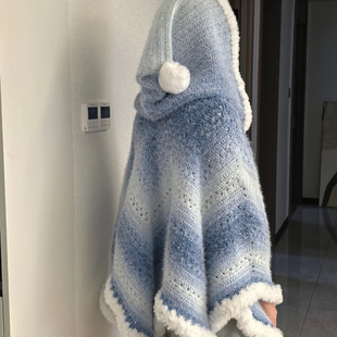 毛线手工编织七星毯斗篷diy材料包含工具毛线送女生礼物毛毯钩针