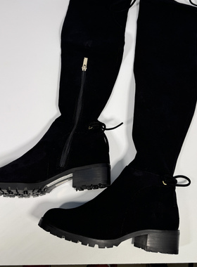 品牌撤柜断码特价35码一双MAUD FRIZON梦飞嫦女靴弹力布高筒长靴