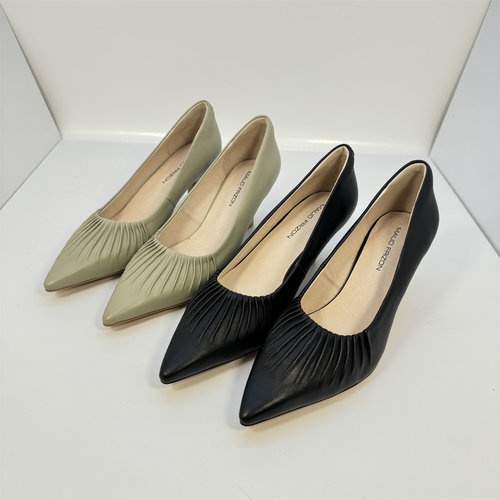 梦飞嫦尖头细跟通勤高跟单鞋