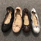 柔软真皮浅口舒适蝴蝶结平底跳舞鞋 25新款 外贸原单欧美小众女鞋 女