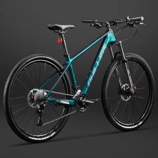 菲利普山地车自行车超轻便碳纤维男式 成人变速减震油碟线控青少年