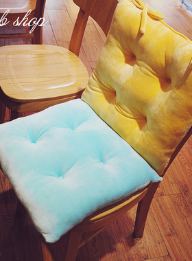 外贸原单办公室马卡龙色加厚坐垫椅垫防滑沙发垫羽绒棉垫子礼品物