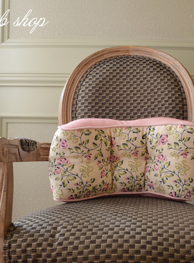 四季办公室腰靠垫加厚椅子孕妇靠枕日式床头护腰田园汽车透气靠垫