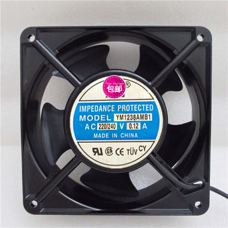 全新现货YM1238AMB1 AC220V 0.12A 12厘米轴流散热风扇 YM212ATB1